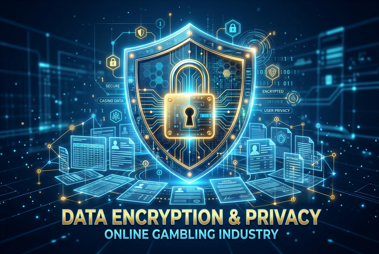 Cyfrowe zabezpieczenia i kłódka symbolizująca ochronę danych oraz prywatność dokumentów w iGaming